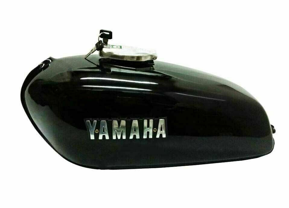 Yamaha RX100 RX125 Petrol Fuel Gas Tank With Chrome LID Cap & Side